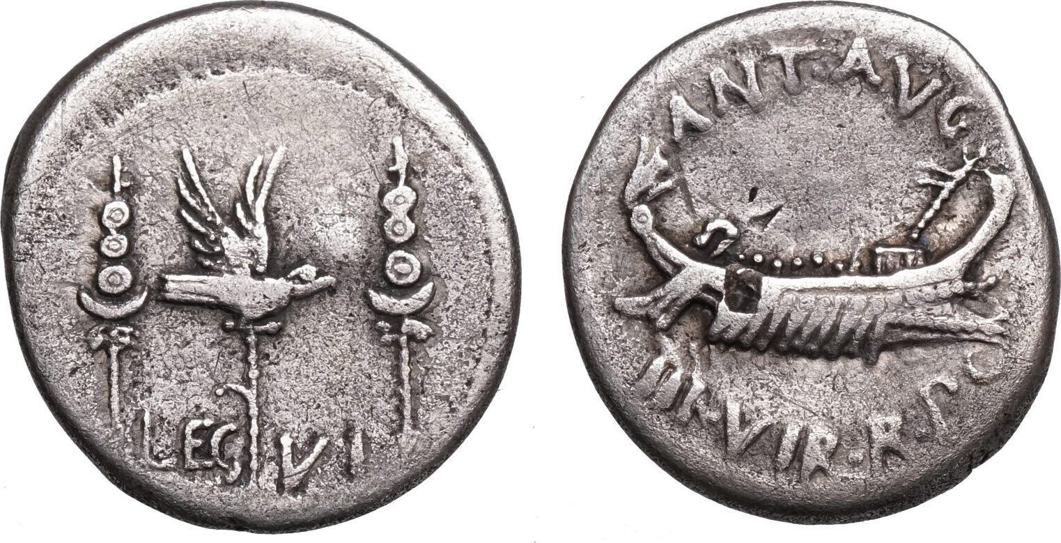 Legionary Denarius of Marc Antony